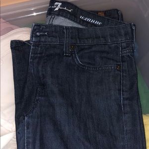 7 for all man kind dark wash bootcut jeans